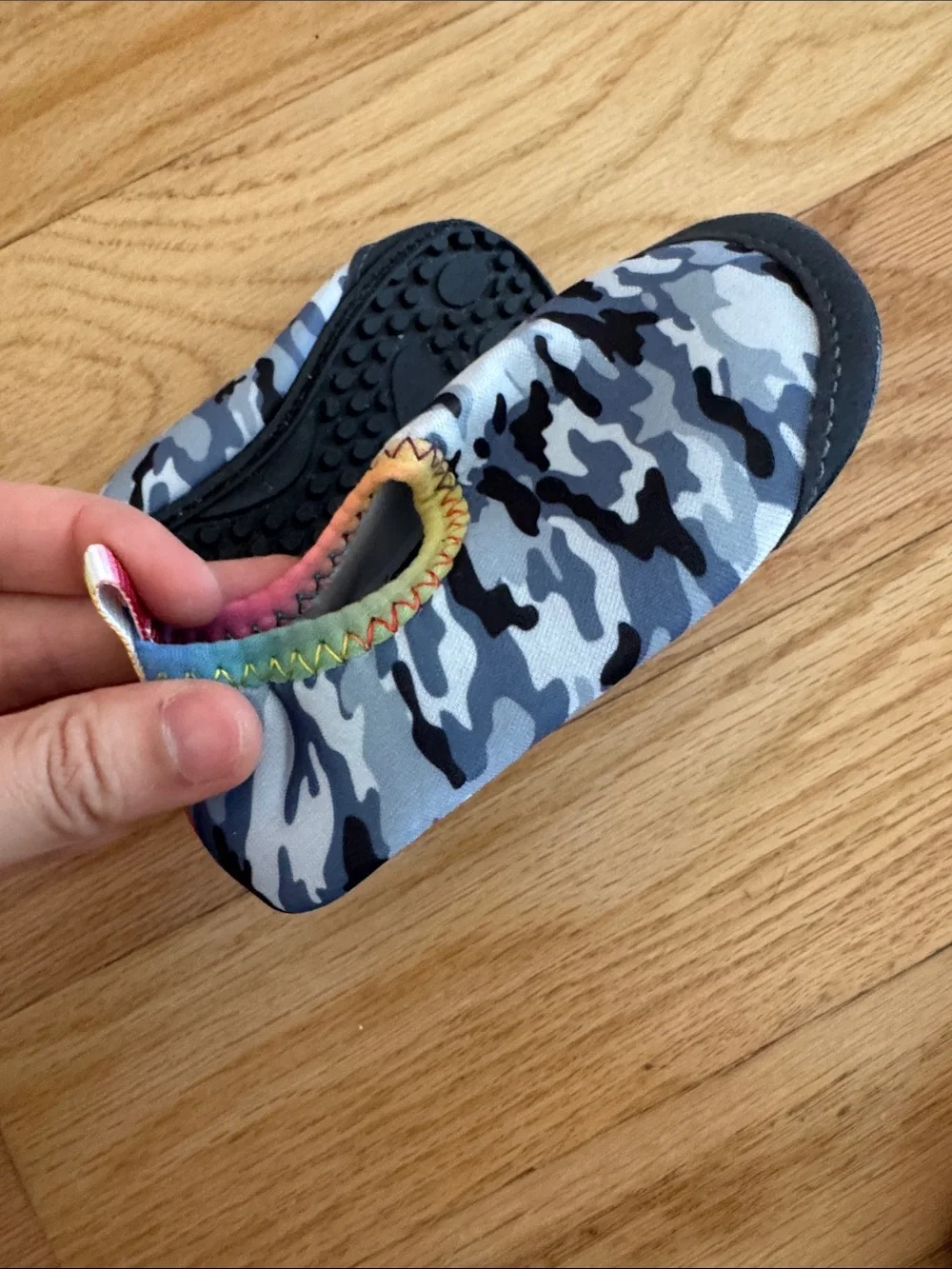 Kids Blue Camo Slip-On Water Shoes - Unbranded